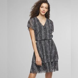 White House Black Market Mesh Kimono Sleeve Mini Dress Small WHBM